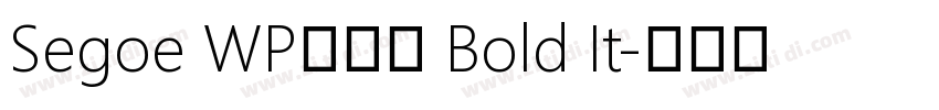 Segoe WP兰亭黑 Bold It字体转换